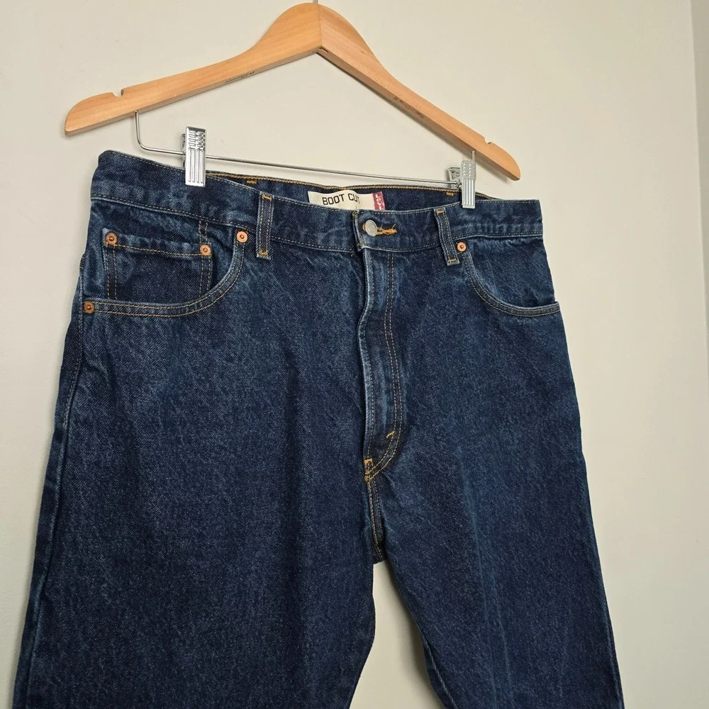 Levis 517 Mens Weekend Americana Classic Bootcut Jeans 38x32 Blue Heritage Denim